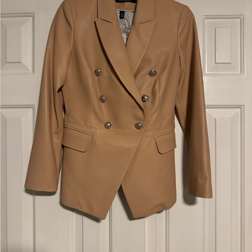 New White House Black Market Studio Leather Jacket